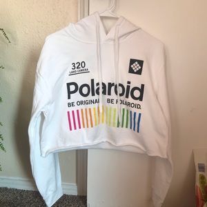 Polaroid Cropped Hoodie